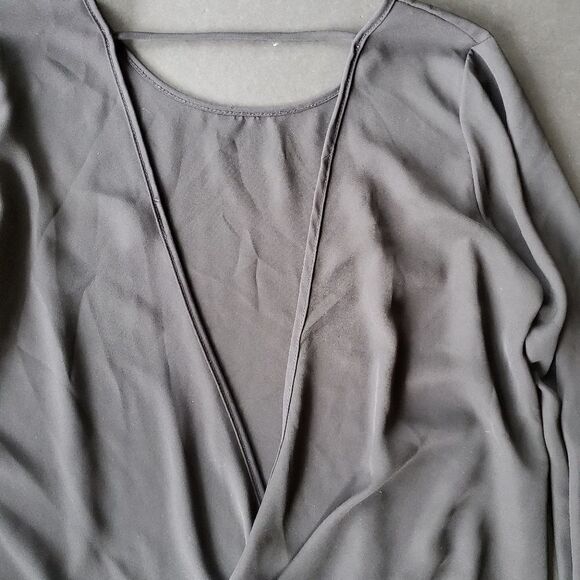 Anthropologie Black Flowy Blouse - Picture 7 of 8